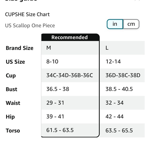 Cupshe Scallop Trim Cutout Swimsuit in Navy Blue Size L - Picture 9 of 10